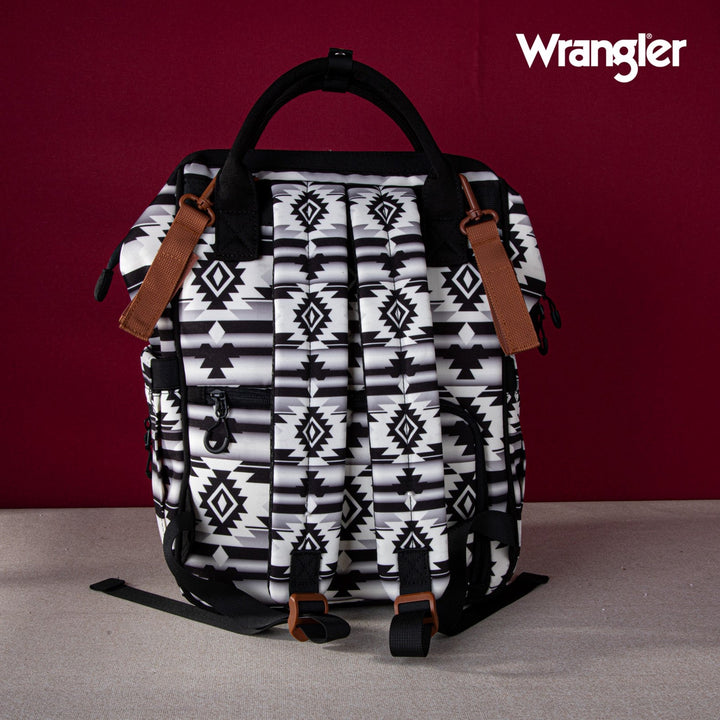 Wrangler Black All Over Aztec Printed Backpack