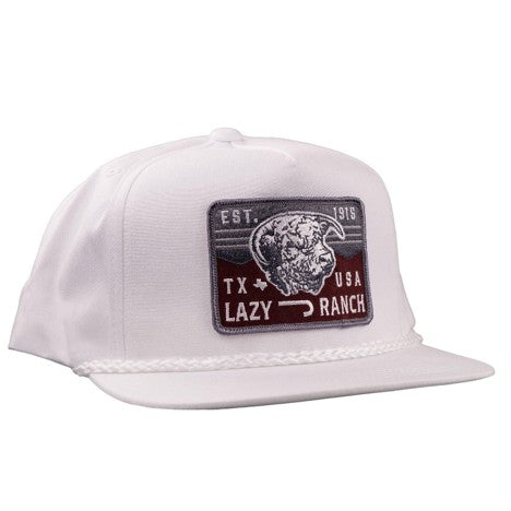 Lazy J Ranch White Red Rock Classic Rope Trucker Hat