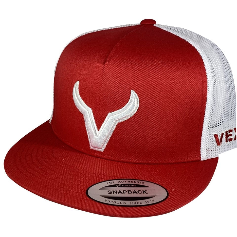 Vexil White Icon Red and White Hat