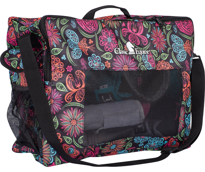 Classic Equine Boot Accessory Tote-Neon Flower