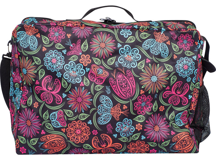 Classic Equine Boot Accessory Tote-Neon Flower