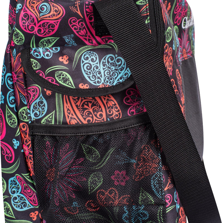 Classic Equine Boot Accessory Tote-Neon Flower