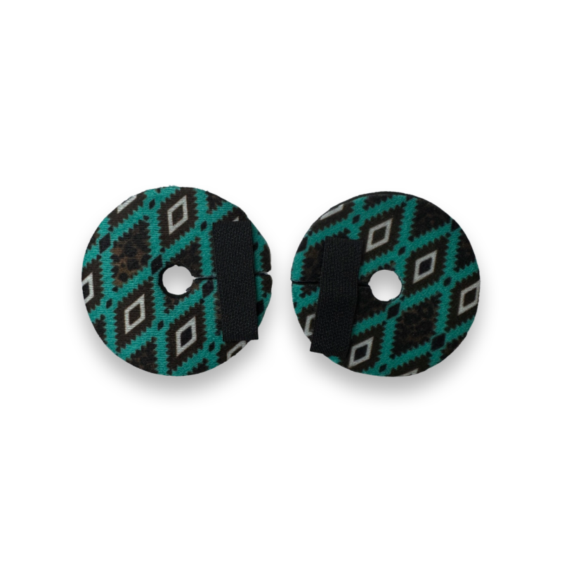 Schulz Equine Teal Leopard Aztec Bit Guard