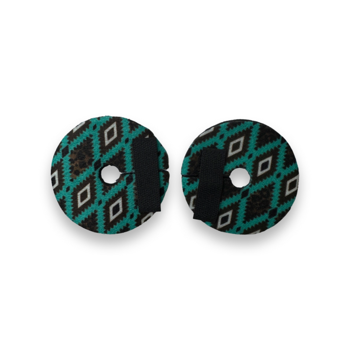 Schulz Equine Teal Leopard Aztec Bit Guard