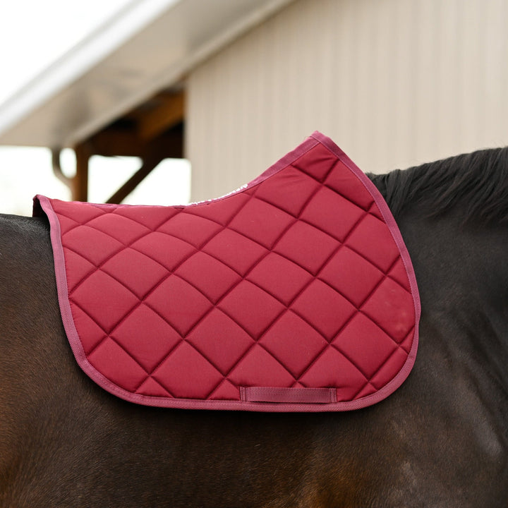 Dreamers & Schemers Burgundy English Saddle Pad