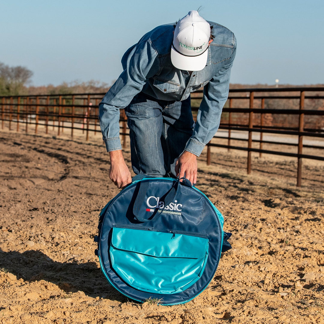 Classic Rope Navy and Aqua Deluxe Rope Bag