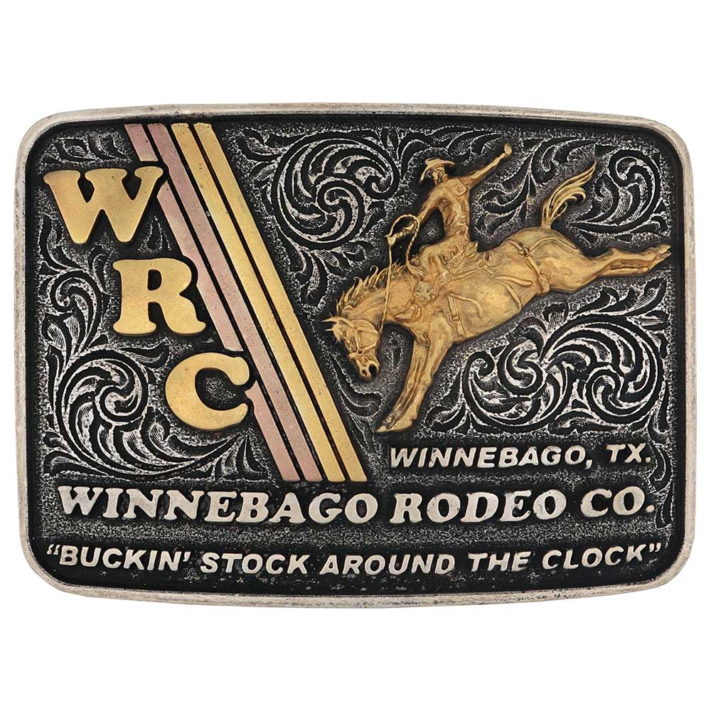 Montana Silversmiths Buckin' Stock Sttitude Belt Buckle