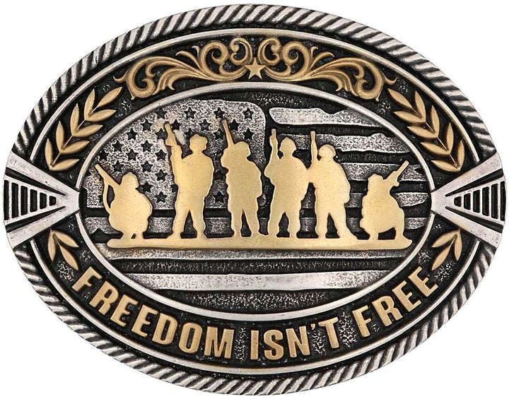 Montana Silversmiths Freedom Isn't Free Attitude Buckle