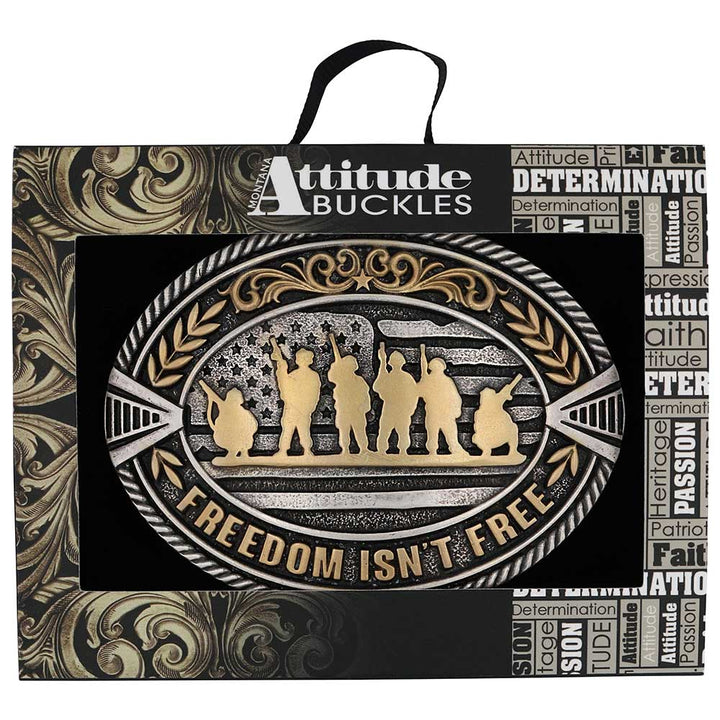 Montana Silversmiths Freedom Isn't Free Attitude Buckle