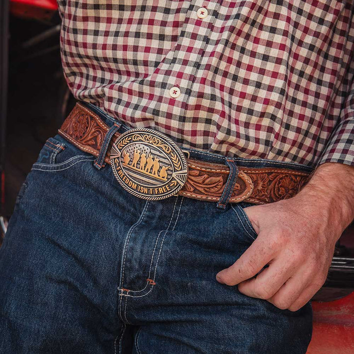 Montana Silversmiths Freedom Isn't Free Attitude Buckle
