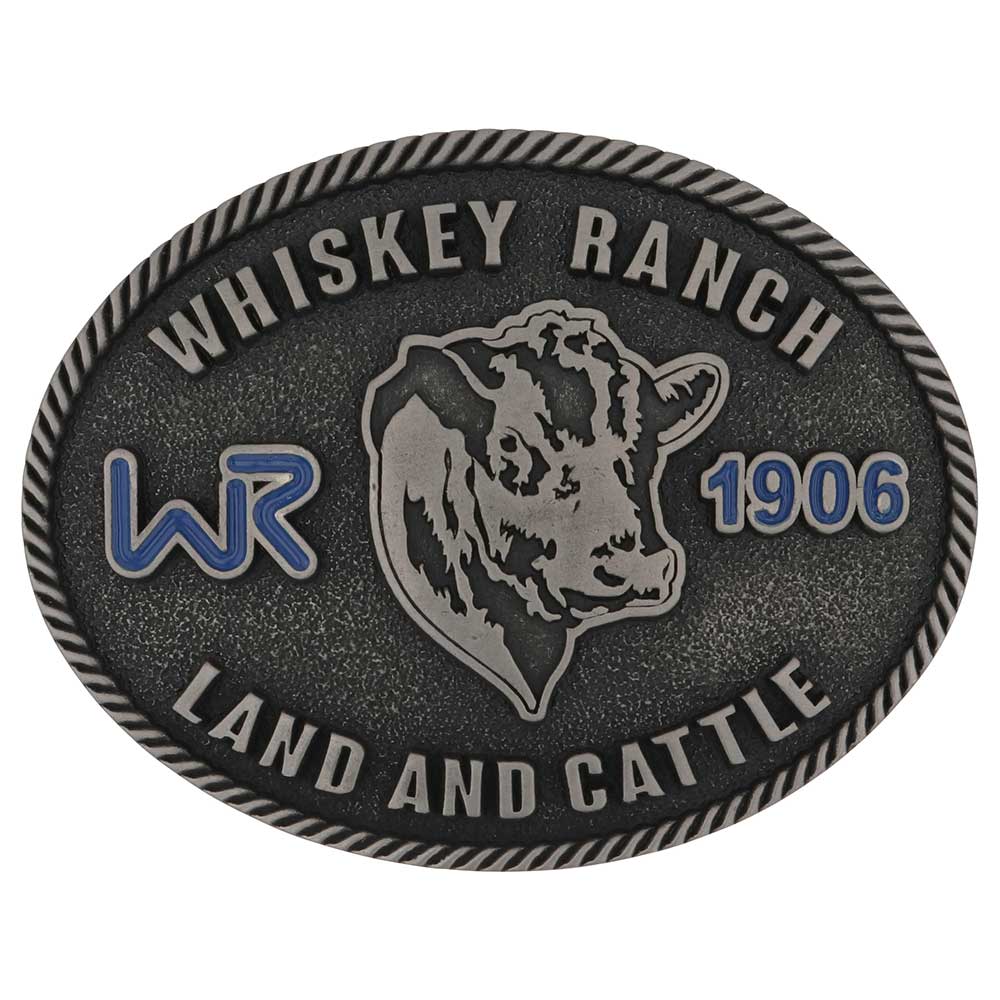 Montana Silversmiths Land and Cattle Whiskey Ranch Belt Buckle