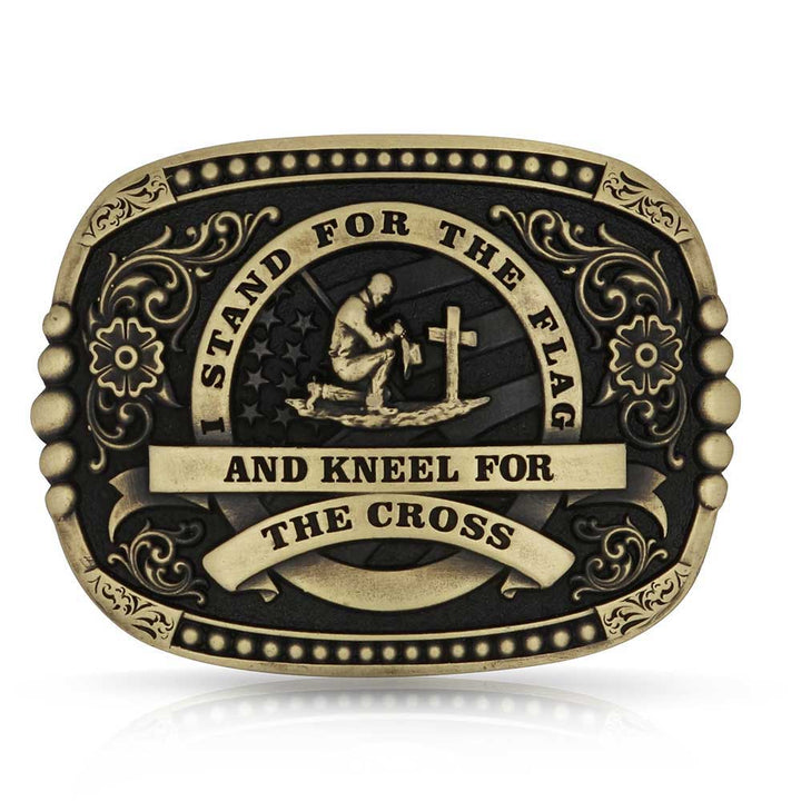 Montana Silversmiths Kneel for the Cross Belt Buckle