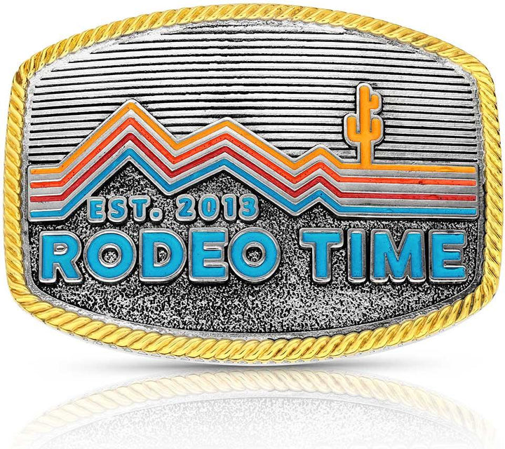 Montana Silversmiths Retro Rodeo Time Attitude Buckle