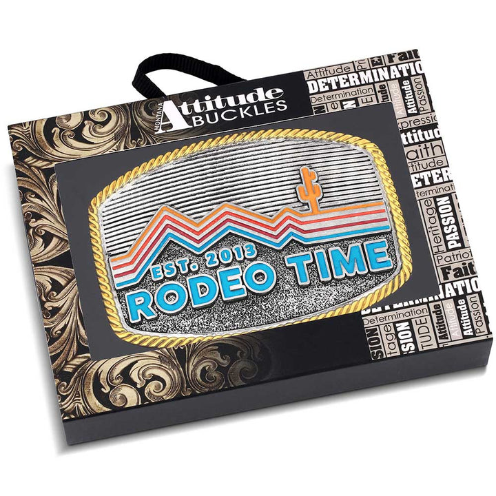 Montana Silversmiths Retro Rodeo Time Attitude Buckle