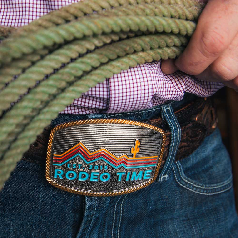 Montana Silversmiths Retro Rodeo Time Attitude Buckle