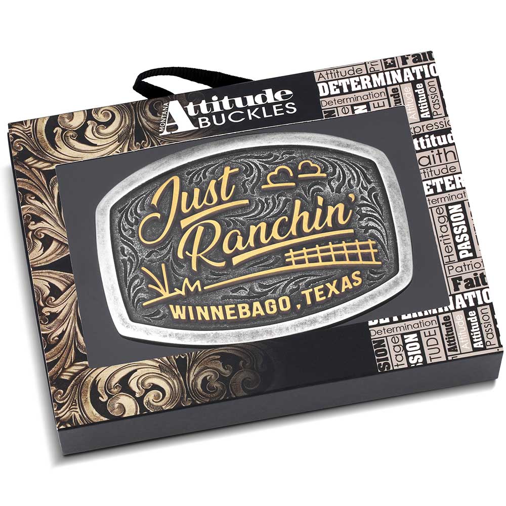 Montana Silversmiths Dale Brisby Texas Homestead Attitude Buckle
