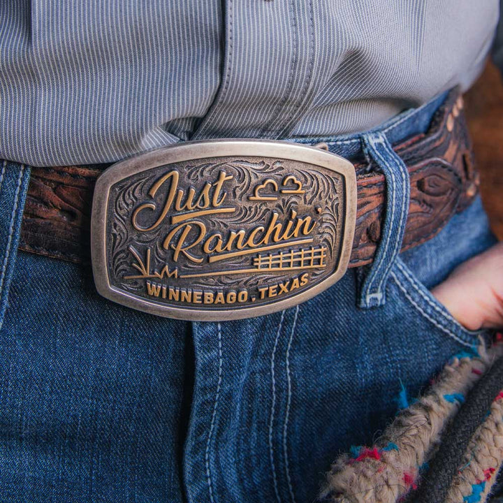 Montana Silversmiths Dale Brisby Texas Homestead Attitude Buckle