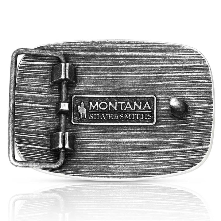 Montana Silversmiths Western Patriotic Longhorn Attitude Buckle