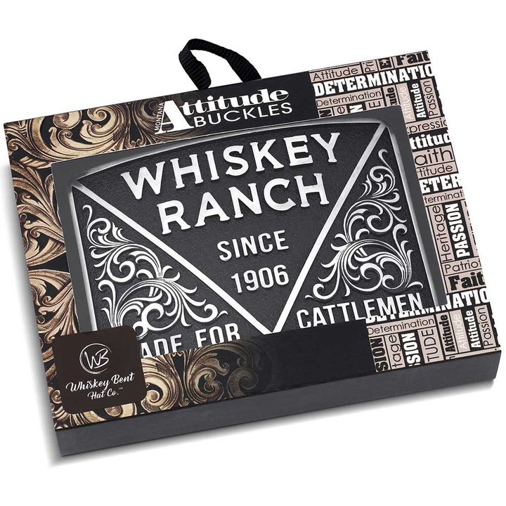 Montana Silversmiths 1906 Cattlemen Whiskey Ranch Attitude Buckle