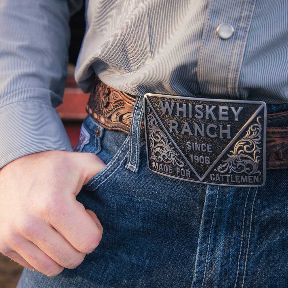 Montana Silversmiths 1906 Cattlemen Whiskey Ranch Attitude Buckle