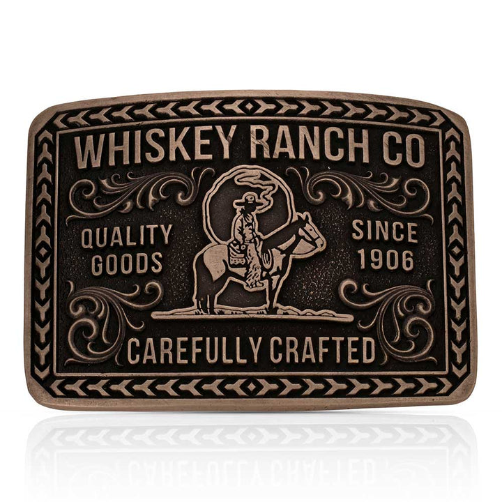 Montana Silversmiths Heritage Rider Whiskey Ranch Buckle