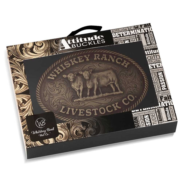 Montana Silversmiths Livestock Co. Whiskey Ranch Buckle