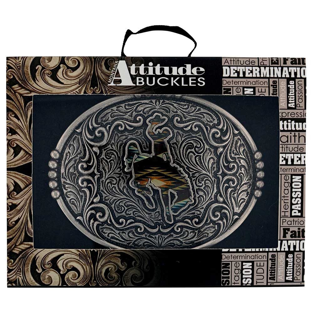 Montana Silversmiths Sunrise Bronc Attitude Belt Buckle