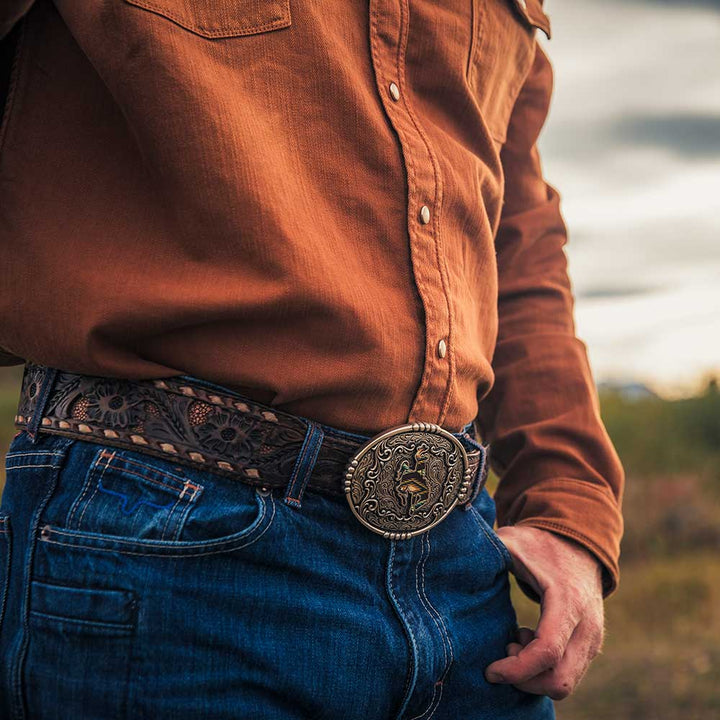 Montana Silversmiths Sunrise Bronc Attitude Belt Buckle