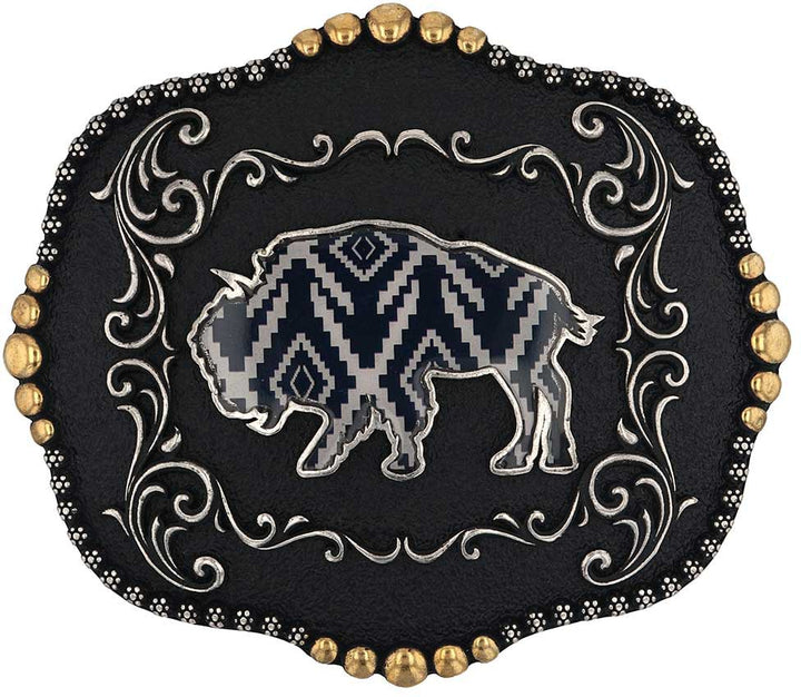 Montana Silversmiths Midnight Buffalo Attitude Belt Buckle