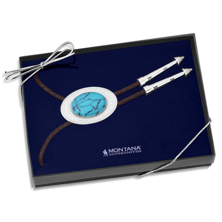 Montana Silversmiths The Outlaw Turquoise Bolo Tie