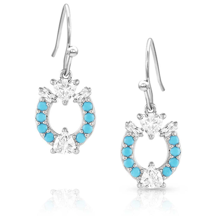 Montana Silversmiths Luck Defined Crystal Turquoise Earrings