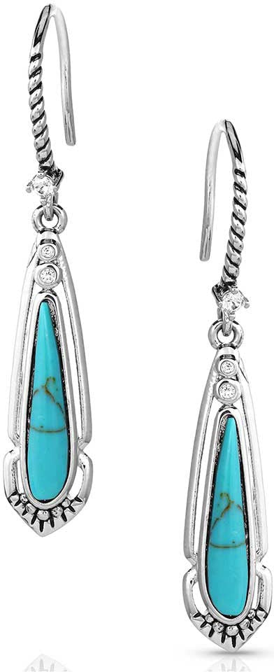 Montana Silversmiths Radiant Stream Turquoise Earrings