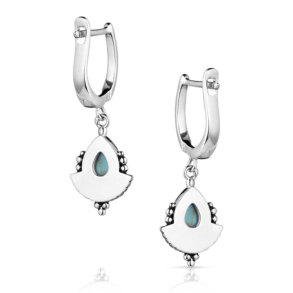 Montana Silversmiths Simple Flourish Turquoise Earrings