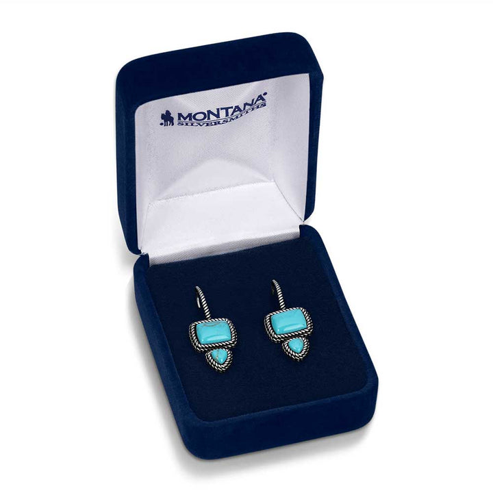 Montana Silversmiths Split Decision Turquoise Earrings