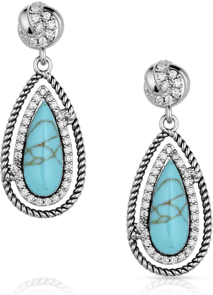 Montana Silversmiths Tied and True Turquoise Earrings