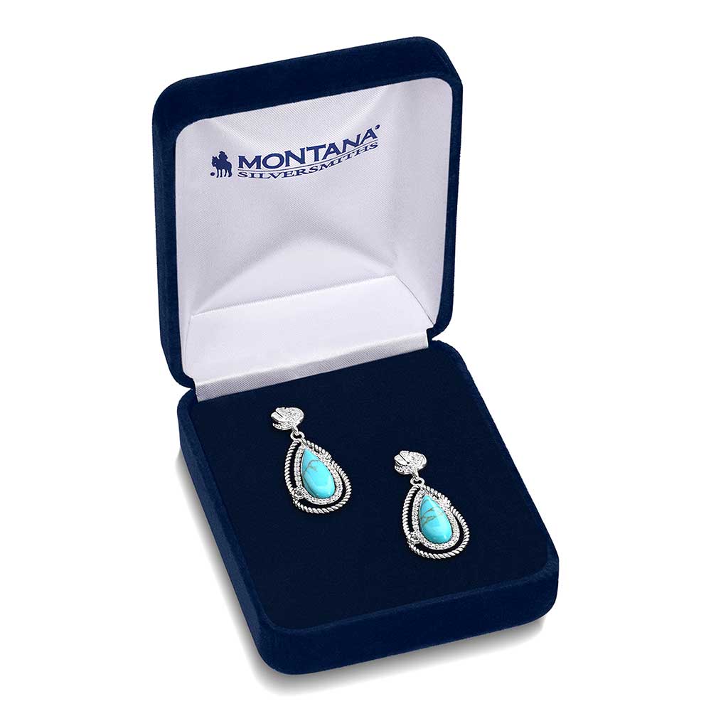 Montana Silversmiths Tied and True Turquoise Earrings