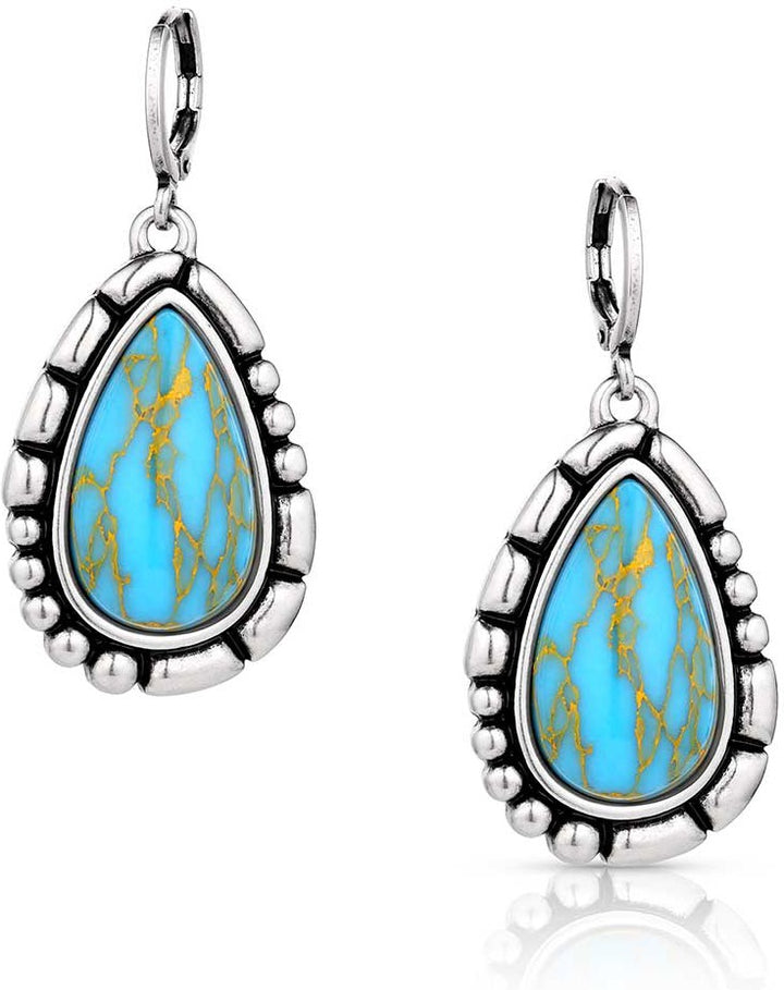 Montana Silversmiths Prickly Pear Turquoise Earrings