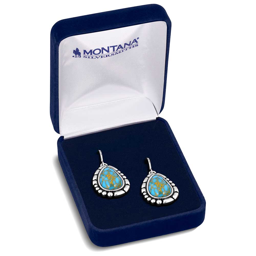 Montana Silversmiths Prickly Pear Turquoise Earrings