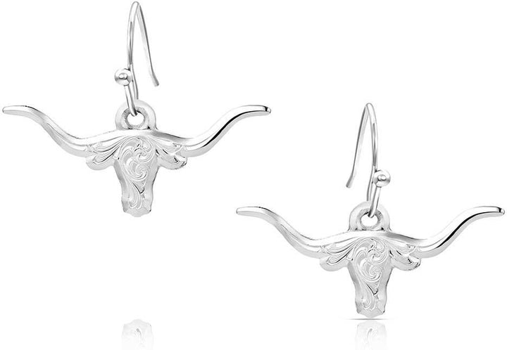 Montana Silversmiths Out West Longhorn Earrings
