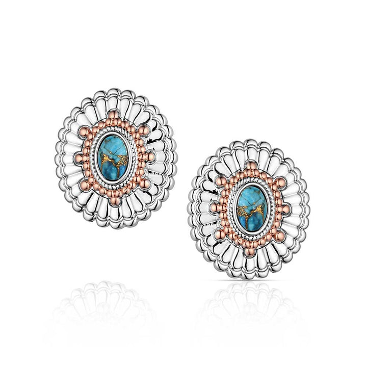 Montana Silversmiths Turquoise Sunburst Earrings