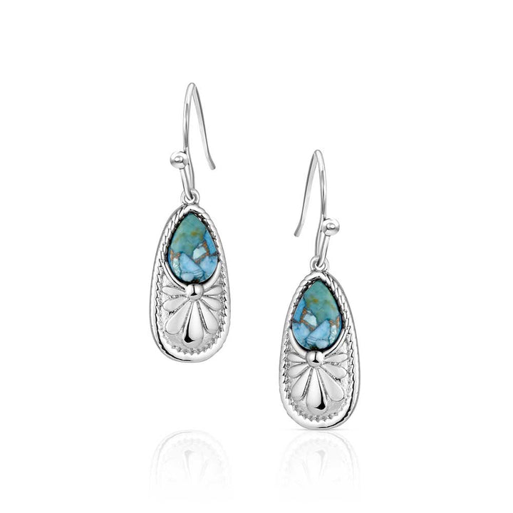 Montana Silversmiths Pointed Path Turquoise Earrings