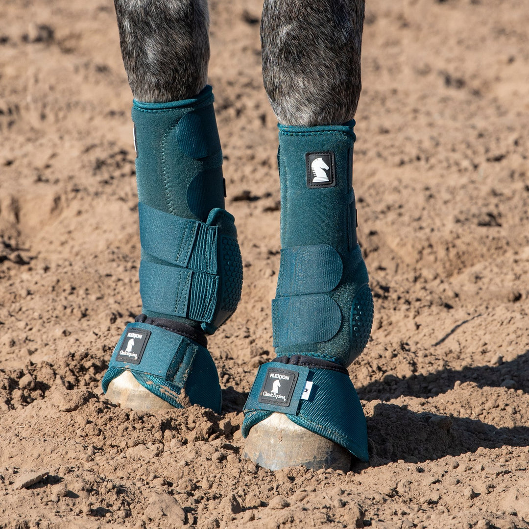 Classic Equine Dragonfly Green Flexion Legacy2 Support Boots-Front