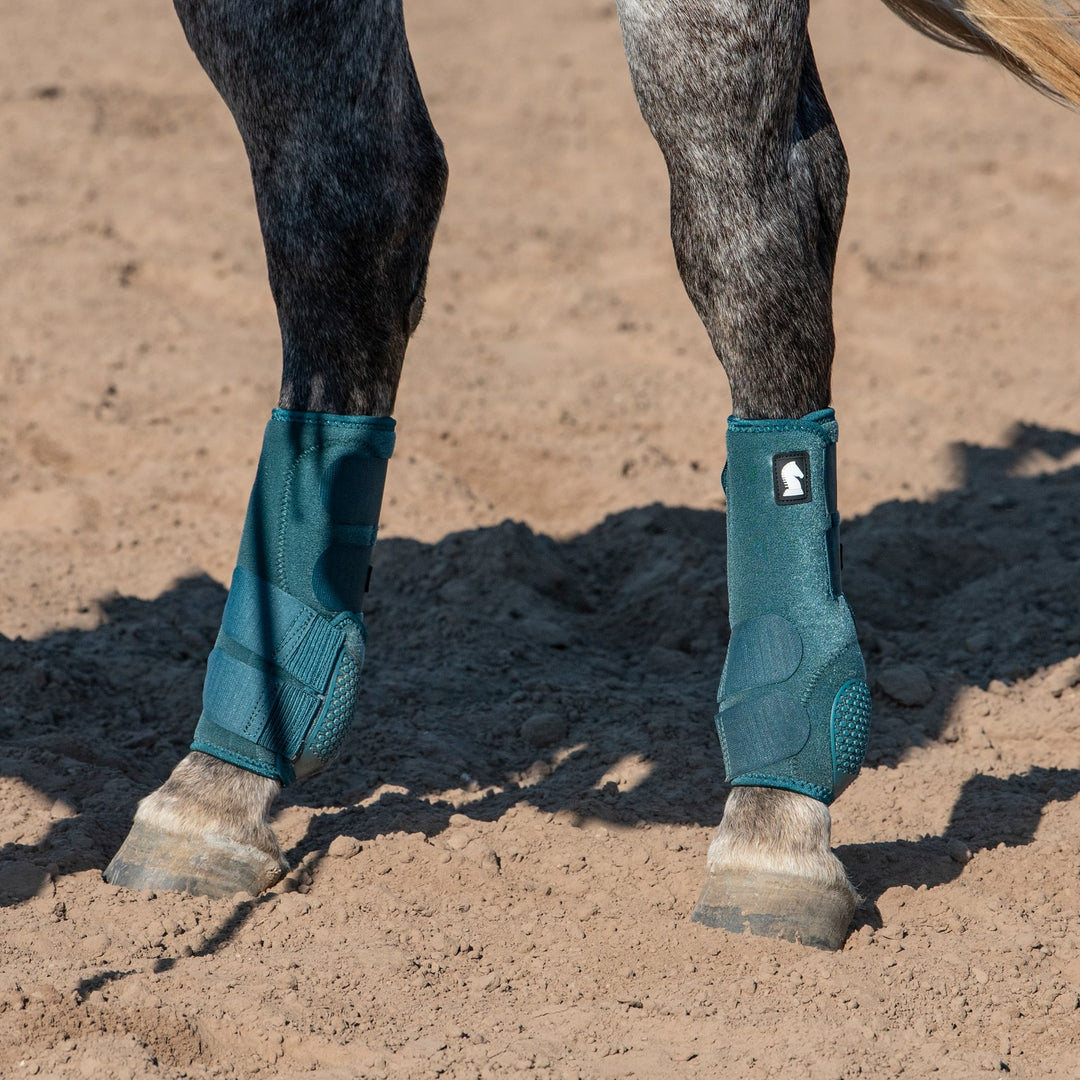 Classic Equine Dragonfly Green Flexion Legacy2 Support Boots-Hind