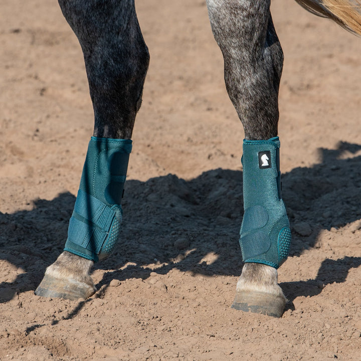 Classic Equine Dragonfly Green Flexion Legacy2 Support Boots-Hind