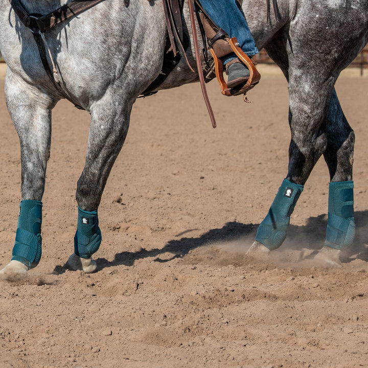 Classic Equine Dragonfly Green Flexion Legacy2 Support Boots-Hind