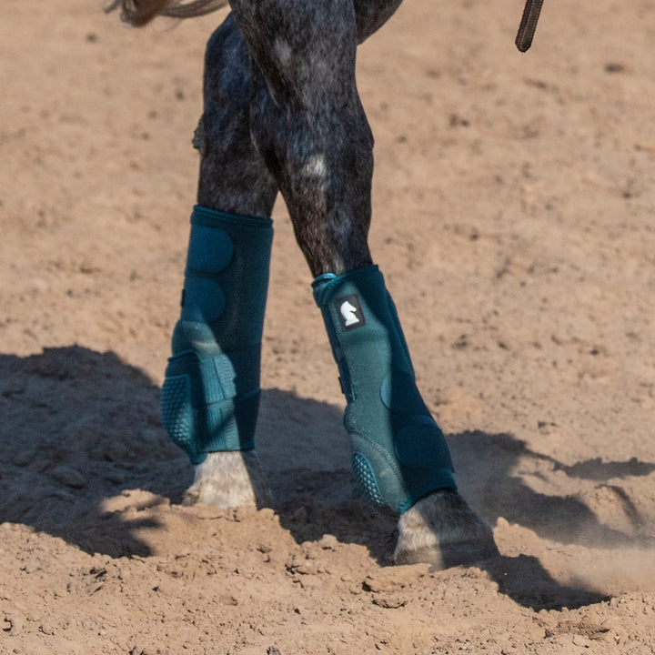 Classic Equine Dragonfly Green Flexion Legacy2 Support Boots-Hind