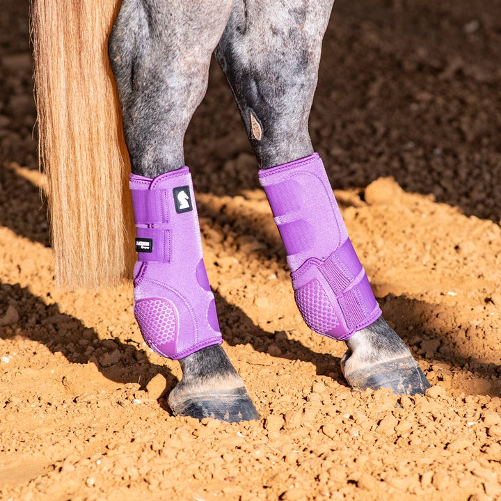 Classic Equine Violet Purple Flexion Legacy2 Support Boots-Hind