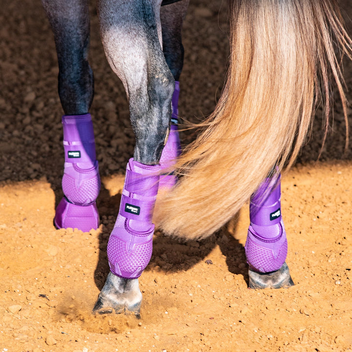 Classic Equine Violet Purple Flexion Legacy2 Support Boots-Hind