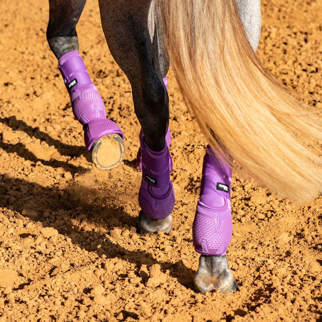 Classic Equine Violet Purple Flexion Legacy2 Support Boots-Hind