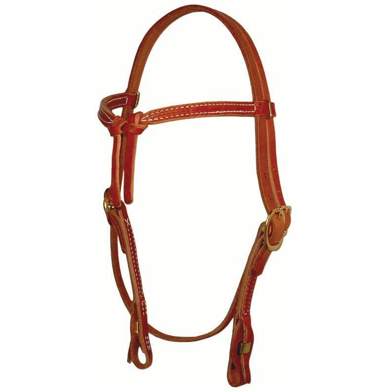 Berlin Custom Leather Knotted Browband Headstall with Quick Change